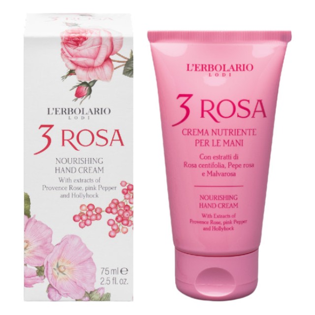 L'Erbolario 3 Rosa Hand Cream 75ml