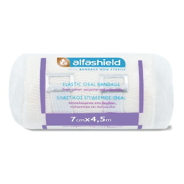 Alfashield Alfa Elastic Ideal Bandage 7cmx4.5m 1 τεμάχιο