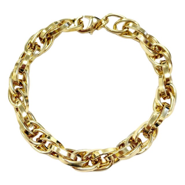 Farma Bijoux Bracelet Gold Interlocking Chain 19mm