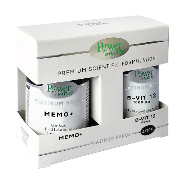 Power Health Platinum Range Memo+ 30 κάψουλες & B-Vit 12 1000μg 20 δισκία