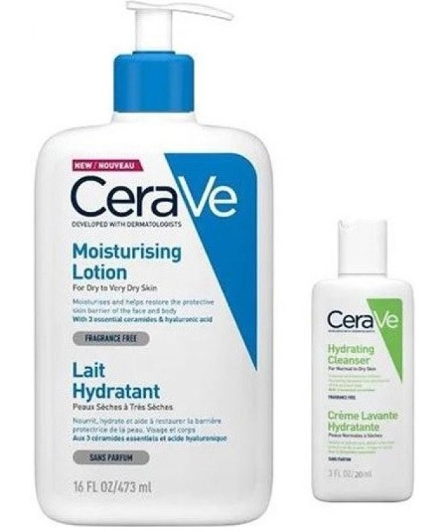 CeraVe Moisurizing Lotion 473ml & Hydrating Cleanser 20ml Δώρο