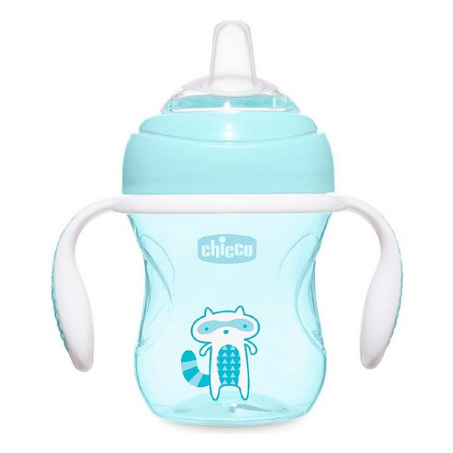 Chicco Transition Cup 4m+ Blue Racoon 200ml