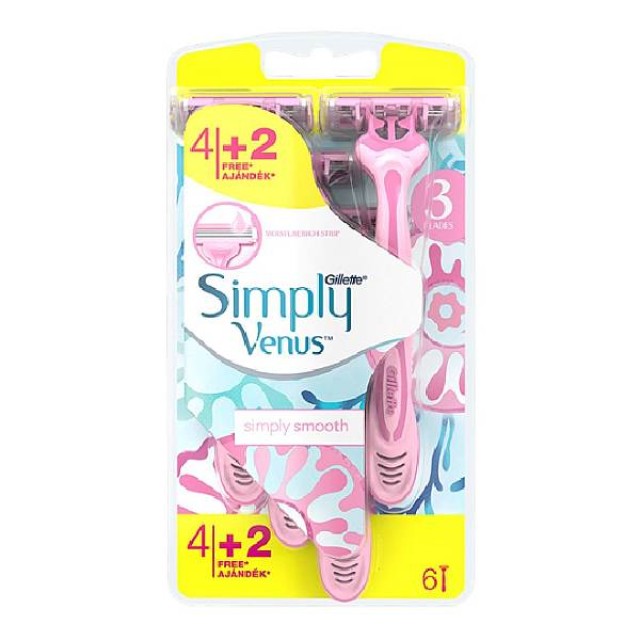 Gillette Simply Venus Disposable Razors 6 pieces