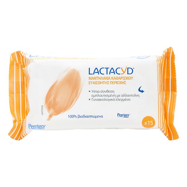 Lactacyd Intimate Cleansing Wipes 15 τεμάχια