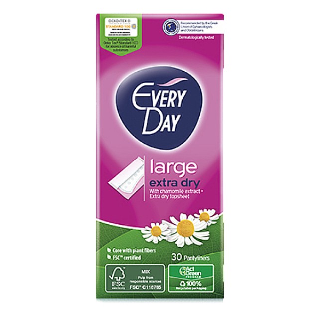 EveryDay Extra Dry Large 30 sanitary napkins