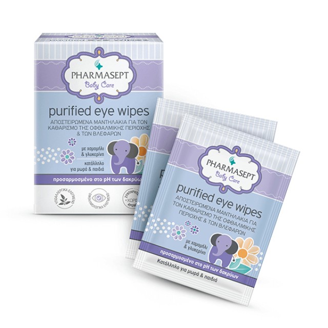 Pharmasept Baby Care Purified Eye Wipes 10 τεμάχια