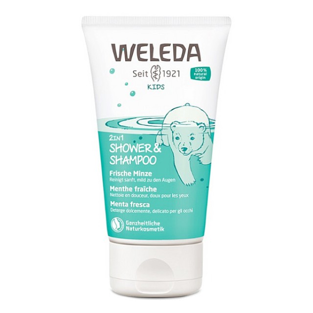 Weleda Kids Shampoo and Shower Gel Fresh Mint 150ml