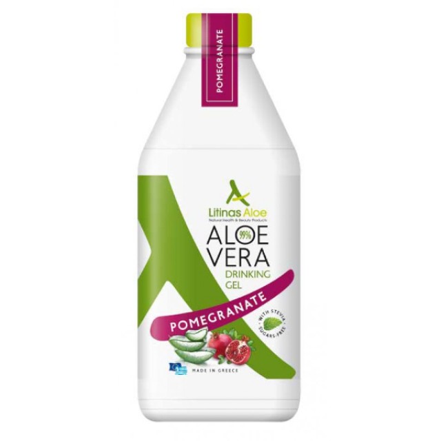 Litinas Aloe Vera Πόσιμο Βιολογικό Gel Γεύση Ρόδι 1000ml