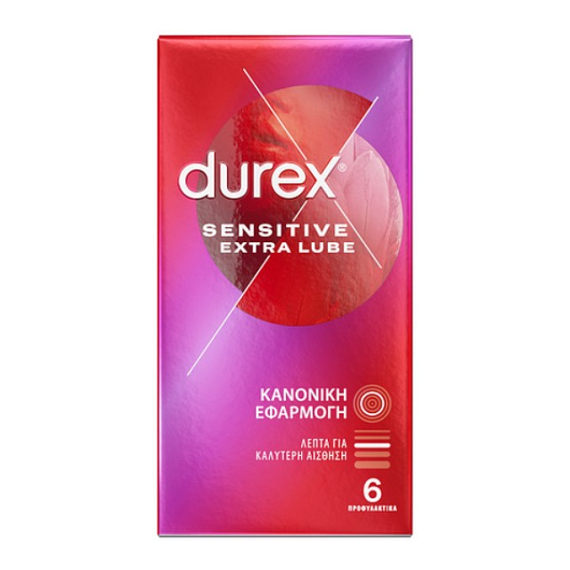 Durex Sensitive Extra Lube 6 τεμάχια