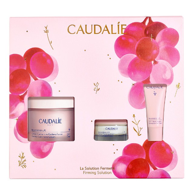 Caudalie Resveratrol-Lift Firming Cashmere Cream 50ml & Firming Night Cream 15ml & Firming Eye Gel Cream 5ml