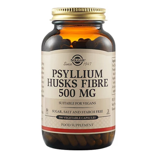 Solgar Psyllium Husks Fibre 500mg 200 φυτοκάψουλες