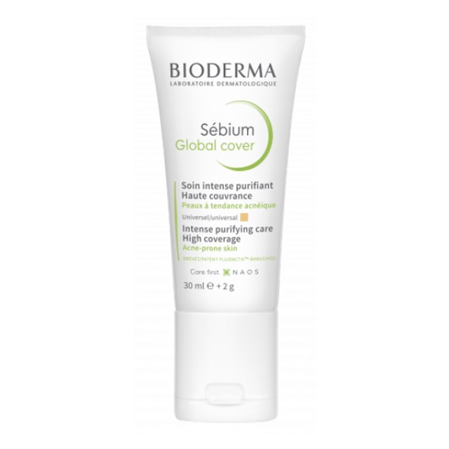 Bioderma Sebium Global Cover Κρέμα με Χρώμα Υψηλής Κάλυψης 30ml