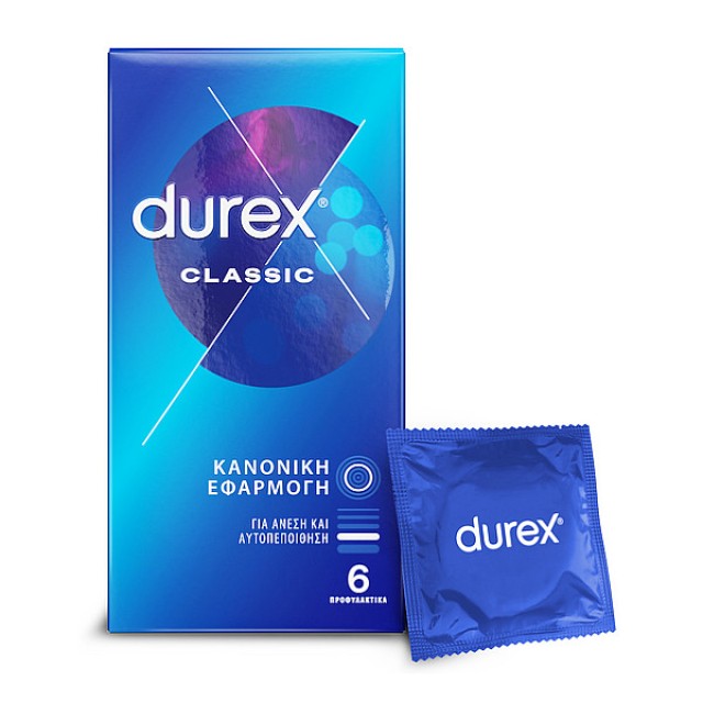 Durex Προφυλακτικά Ευκολοφόρετα Classic 6 τεμάχια