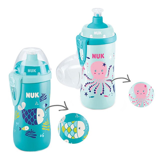 Nuk First Choice Junior Cup Color Changing Cooler Fish or Octopus 18m+ 300ml