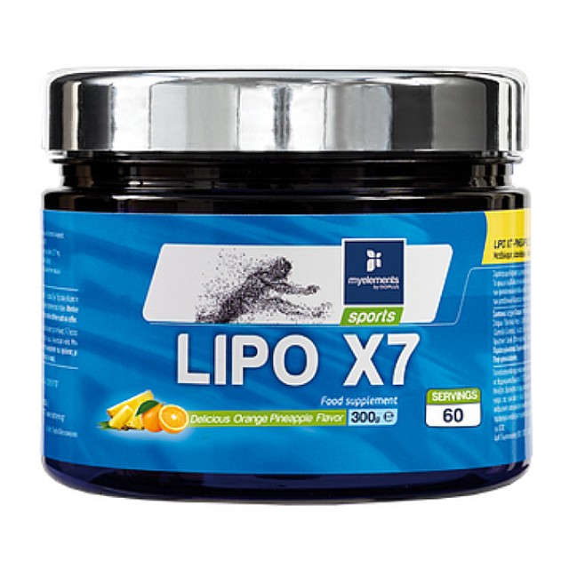 My Elements Sports Lipo x7 Powder Γεύση Πορτοκάλι-Ανανάς 300g