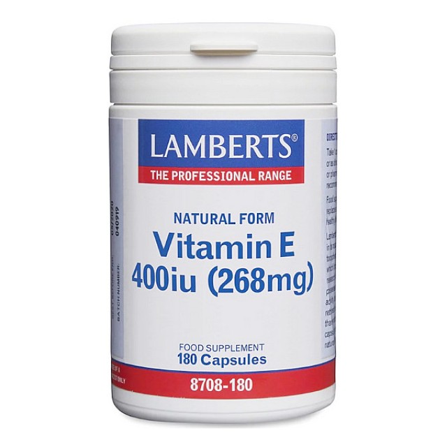 Lamberts Natural Form Vitamin E 400iu 180 κάψουλες