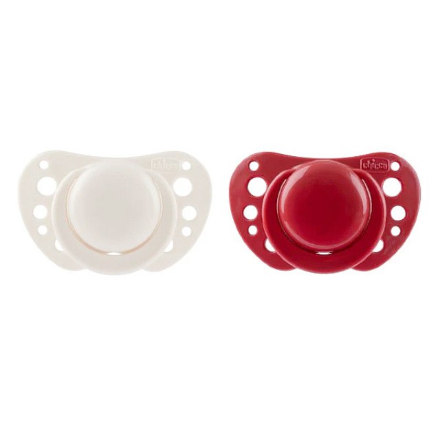 Chicco Physioforma Air Πιπίλα Σιλικόνης Λευκό-Μπορντώ 6-16m 2 τεμάχια