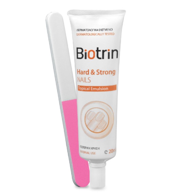 Biotrin Hard & Strong Nails Topical Emulsion Με Ειδική Λίμα 20ml