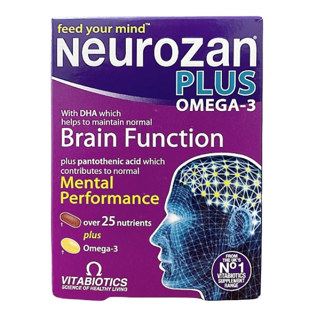 Vitabiotics Neurozan Plus Omega-3 28 κάψουλες + 28 ταμπλέτες