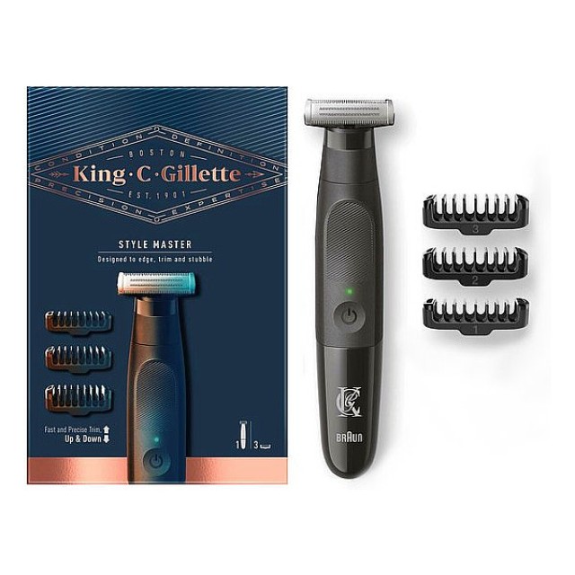 King C. Gillette Style Master Cordless Stubble Trimmer & 3 Combs