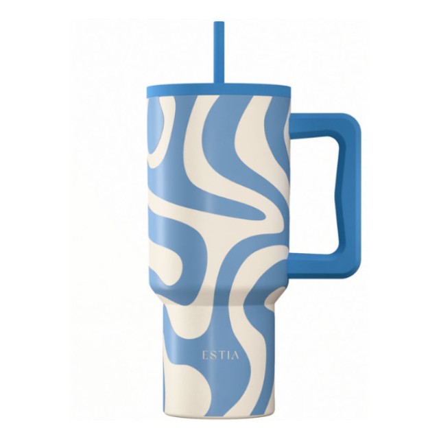 Estia Straw Tumbler XL Ocean Waves 900ml