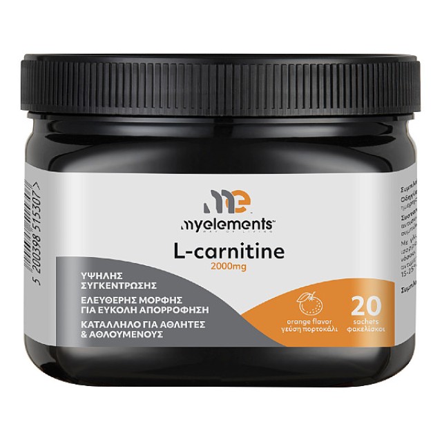 My Elements L-Carnitine γεύση Πορτοκάλι 20 φακελίσκοι