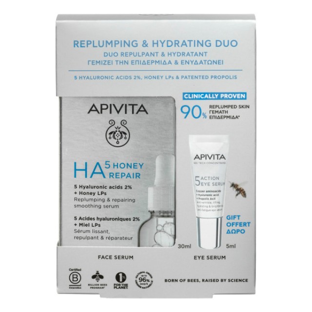 Apivita Bee Tech Concentrates HA5 Honey Repair Serum 30ml & 5 Action Eye Serum 5ml