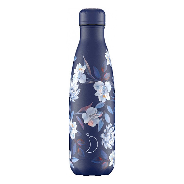 Chilly's Reusable Bottle Floral Edition Fleurs Bleues 500ml