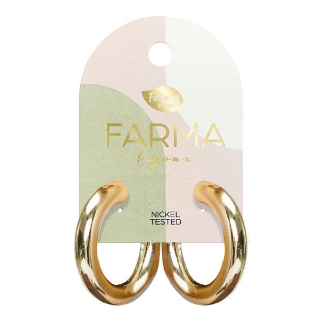 Farma Bijoux Earrings Golden Hoops 32mm