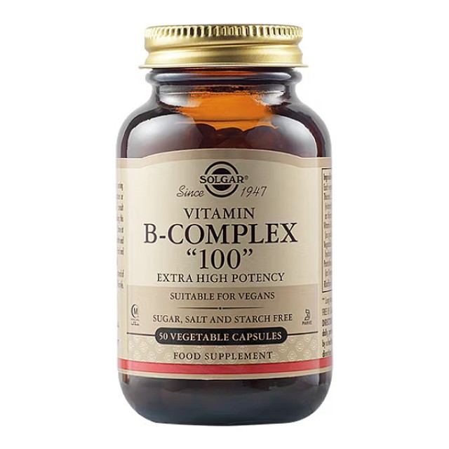 Solgar Vitamin B-Complex 100 Extra High Potency 50 φυτοκάψουλες