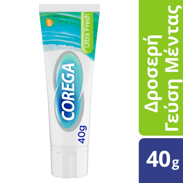 Corega Ultra Fresh Στερεωτική Κρέμα για Τεχνητή Οδοντοστοιχία 40g