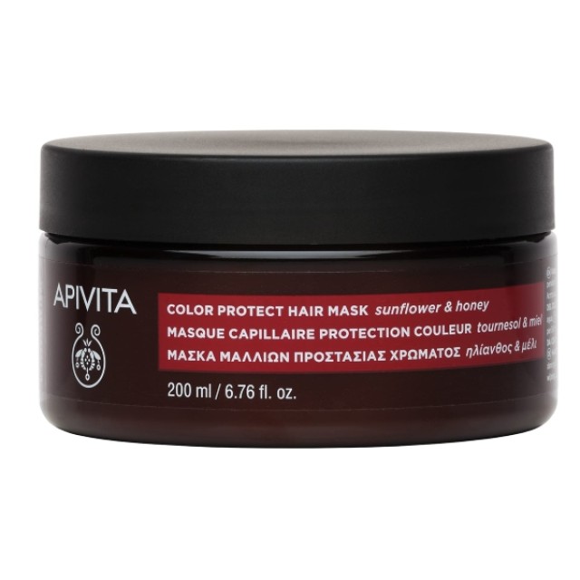 Apivita Color Protect Μάσκα Προστασίας Χρώματος Για Βαμμένα Μαλλιά Mε Hλίανθο & Mέλι 200ml