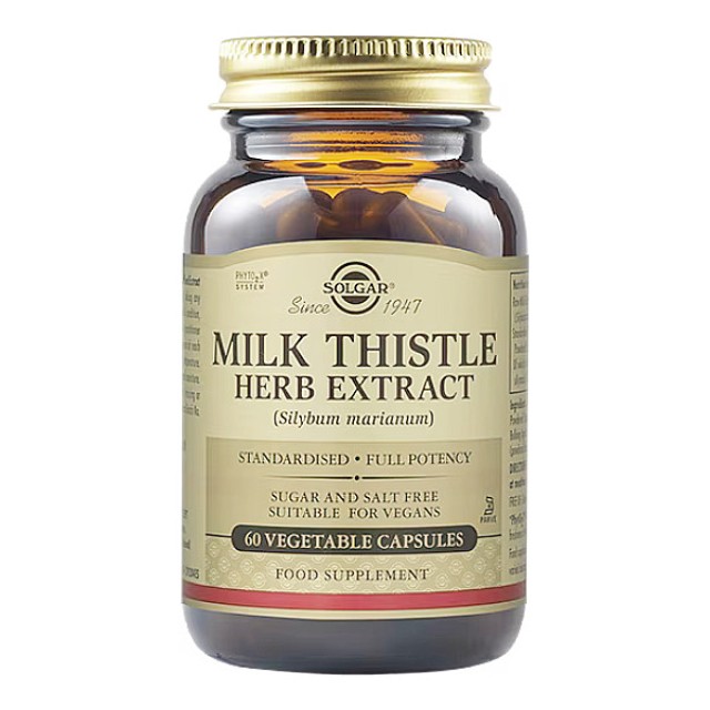 Solgar Milk Thistle Herb Extract 60 φυτοκάψουλες