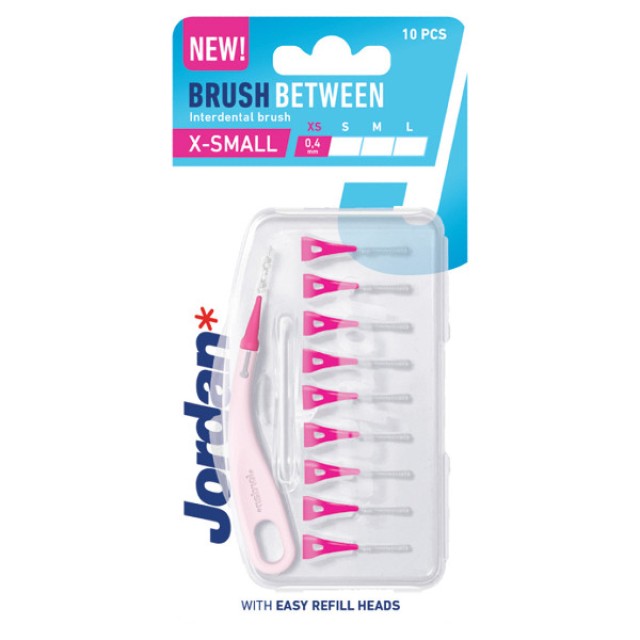 Jordan Brush Between Interdental Brush 0.4mm X-Small 10 τεμάχια