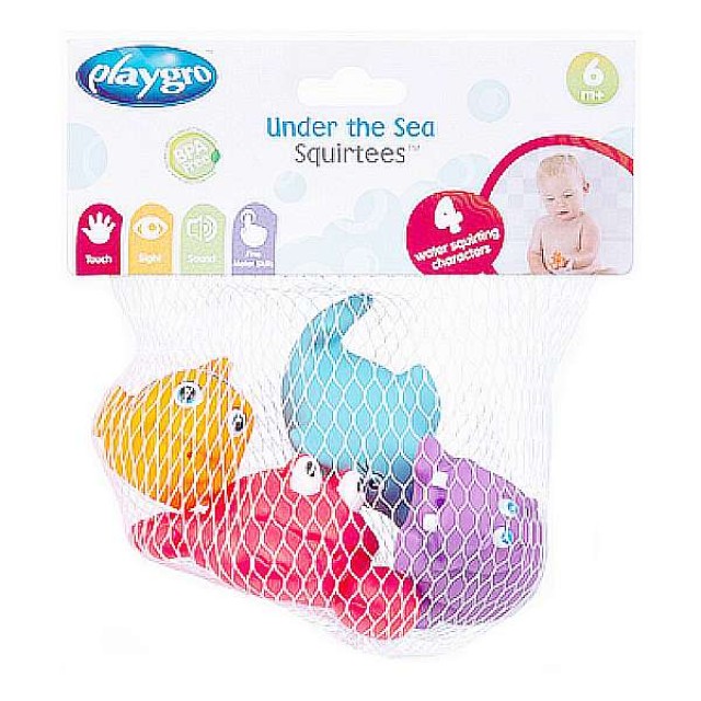 Playgro Under The Sea Squirtees 6m+ 4 pcs