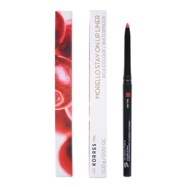 Korres Morello Stay-On Lip Pencil 02 Real Red 0.35g