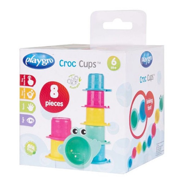 Playgro Croc Cups 6m+ 8 τεμάχια