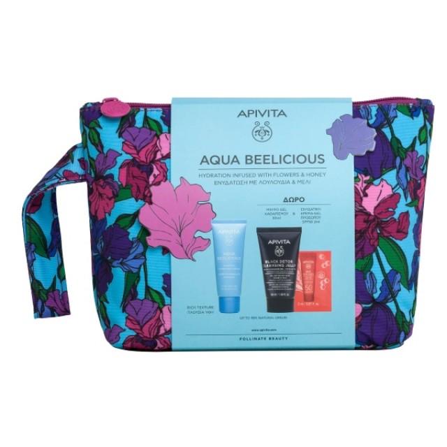 Apivita Aqua Beelicious Κρέμα Ενυδάτωσης Πλούσιας Υφής 40ml & & ΔΩΡΟ Black Detox Cleansing Jelly 50ml & Hydra Fresh SPF50 2ml