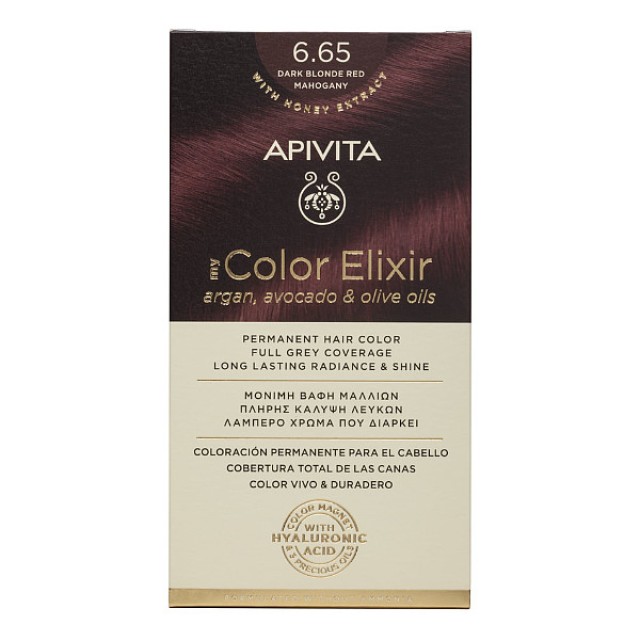 Apivita My Color Elixir 6.65 Dark Blonde Red Mahogany