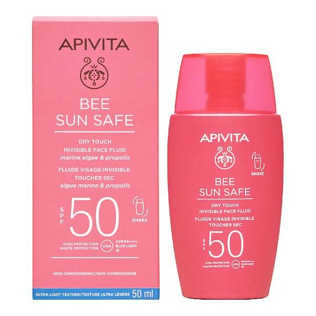 Apivita Bee Sun Safe Dry Touch Invisible Face Fluid SPF50 50ml