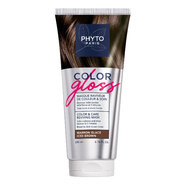 Phyto Color Gloss Color and Care Reviving Mask Iced Brown 200ml