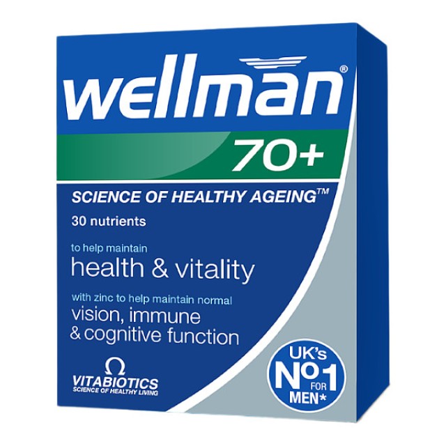 Vitabiotics Wellman 70+ 30 ταμπλέτες
