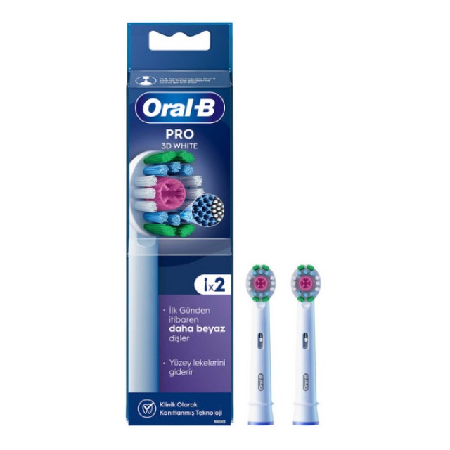 Oral-B Pro 3D White Ανταλλακτικές Κεφαλές 2 τεμάχια