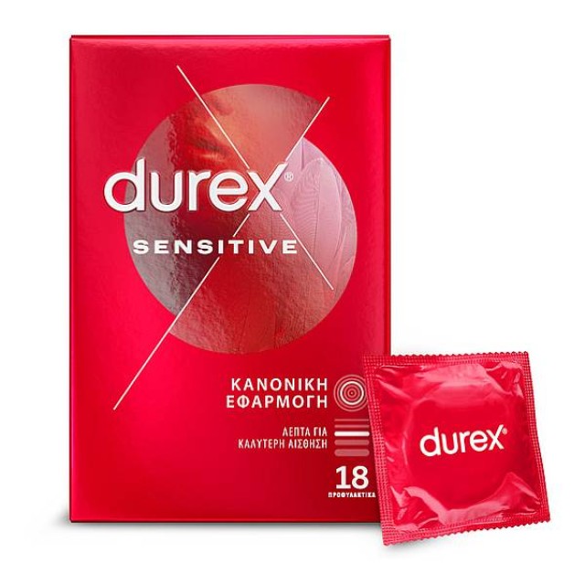 Durex Προφυλακτικά Πολύ Λεπτά Sensitive 18 τεμάχια