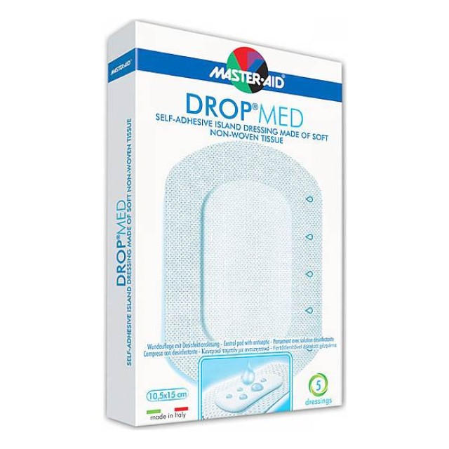 Master Aid Drop Med 10.5x15cm 5 τεμάχια