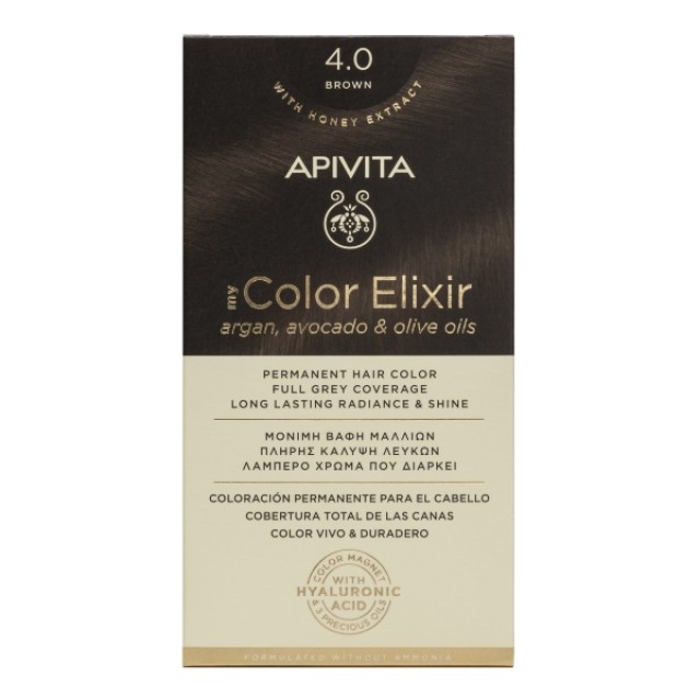 Apivita My Color Elixir Kit N4.0 Φυσικό Καστανό 50ml & 75ml