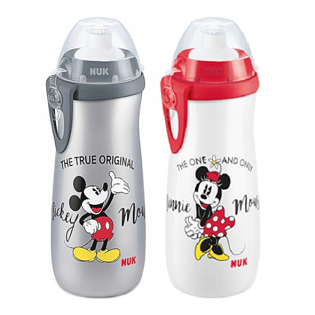 Nuk First Choice Sports Cup Παγουράκι με Καπάκι Push-Pull Disney Mickey ή Minnie 24m+ 450ml