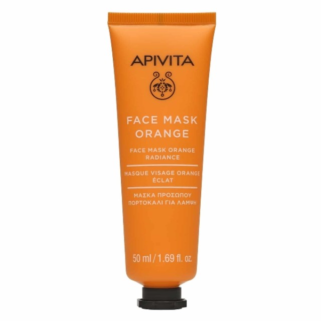 Apivita Face Mask Orange Μάσκα Προσώπου Πορτοκάλι για Λάμψη 50ml