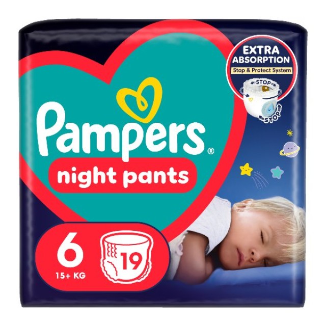 Pampers Night Pants No. 6 (15+ kg) 19 τεμάχια