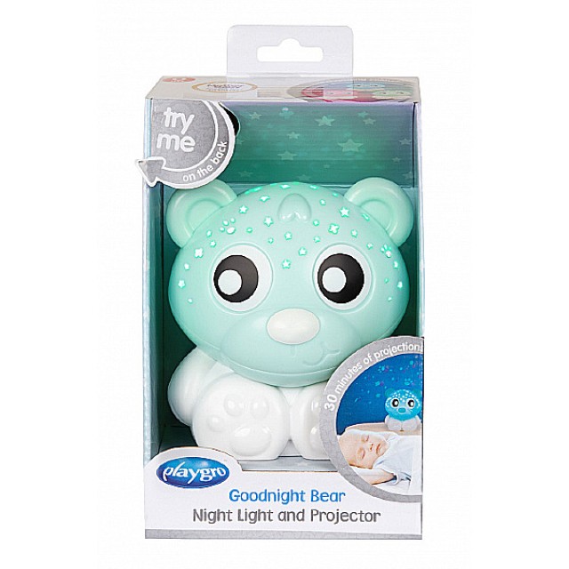Playgro Goodnight Bear Night Light and Projector Mint Green 1 τεμάχιο